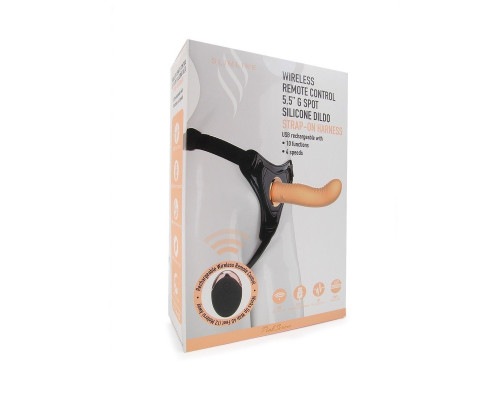 Женский вибрострапон со съемной насадкой и пультом ДУ