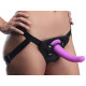Лиловый поясной страпон Navigator Silicone G-Spot Dildo with Harness - 17,8 см.