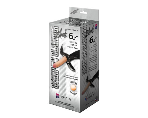 Пояс-трусики с насадкой Glamour - 17 см.