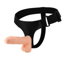 Реалистичный фаллоимитатор на трусиках - 17,5 см.