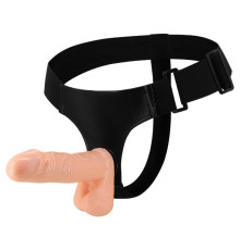 Реалистичный фаллоимитатор на трусиках - 17,5 см.