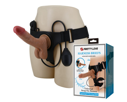 Женский страпон с вибрацией и эффектом эякуляции Oher