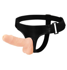 Поясной фаллос на черных трусиках - 15 см.