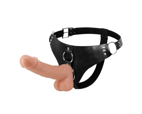 Женский страпон изогнутой формы - 18,3 см.