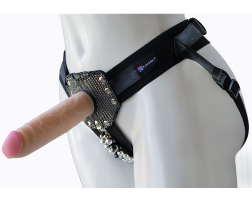 Пояс-трусики с насадкой Glamour Silver - 15,5 см.