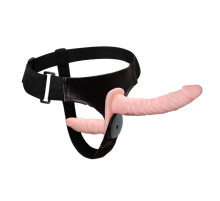 Женский страпон с вибрацией и вагинальной пробкой Ultra Passionate Harness - 18 см.