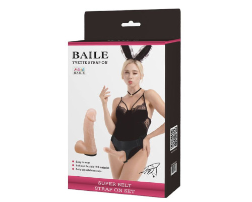 Фаллоимитатор-реалистик на трусиках - 18 см.