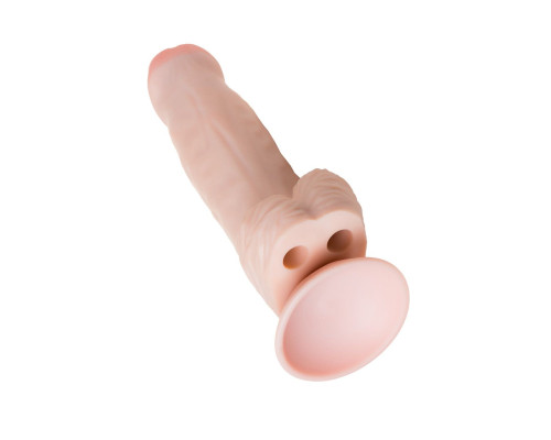 Гигантский фаллоимитатор на присоске в комплекте с трусиками - 33 см.