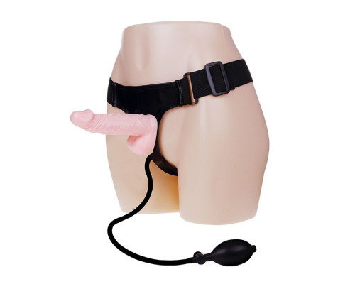 Страпон с расширением на трусиках (накачивается грушей) - 17,2 см.